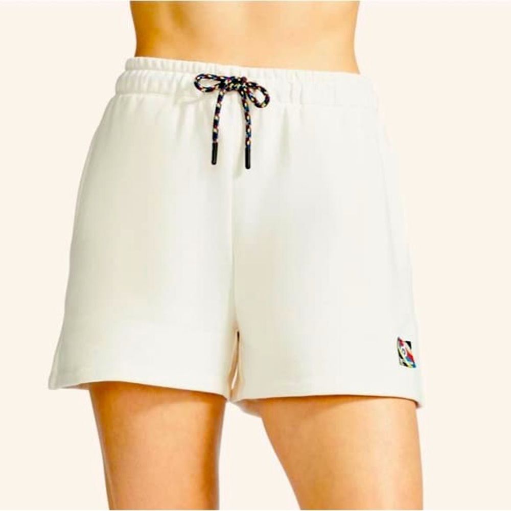 Peloton French terry drawstring waist shorts sz L